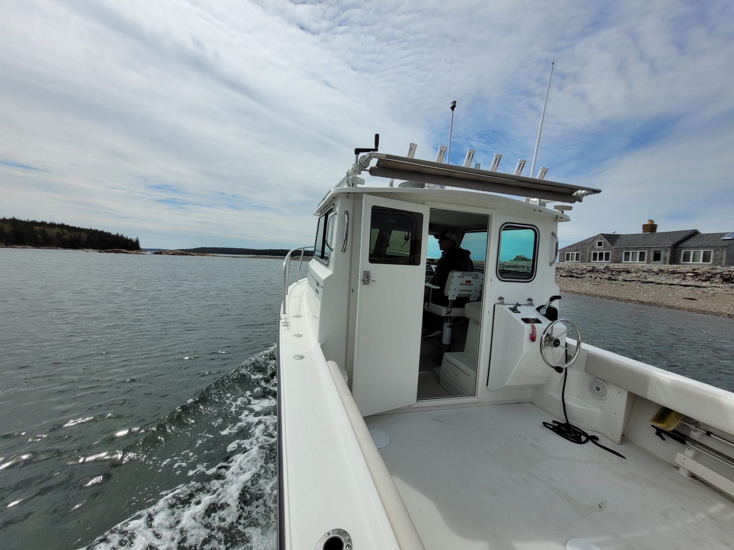 Charter boat underway