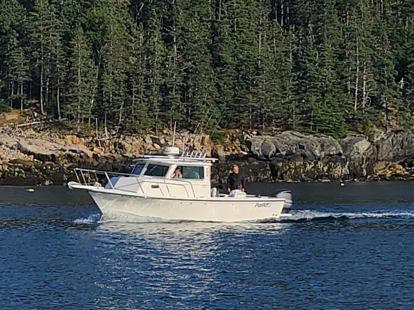 a charter boat on the coast of Maine