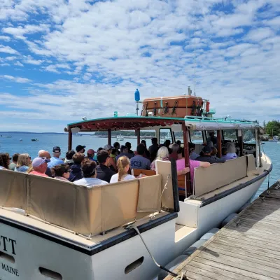 a group of people on Island Cruise boat tour