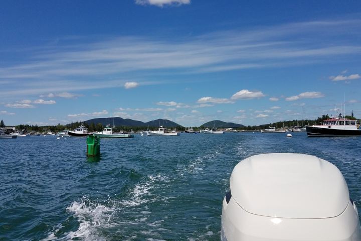 lobster boats in a body of water