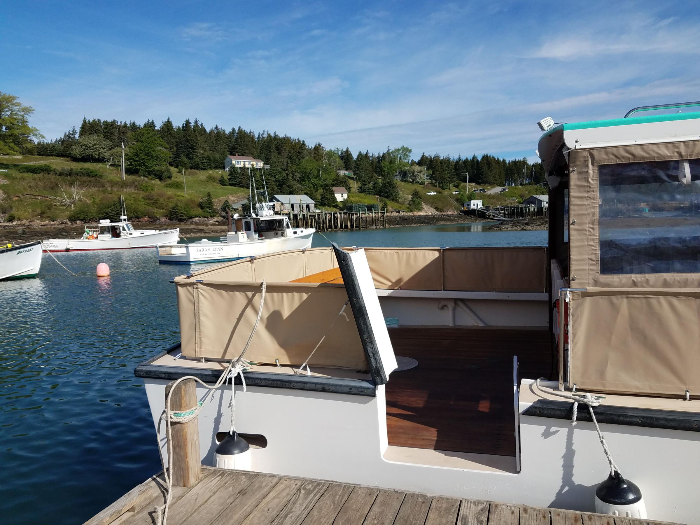 a small boat in a body of water